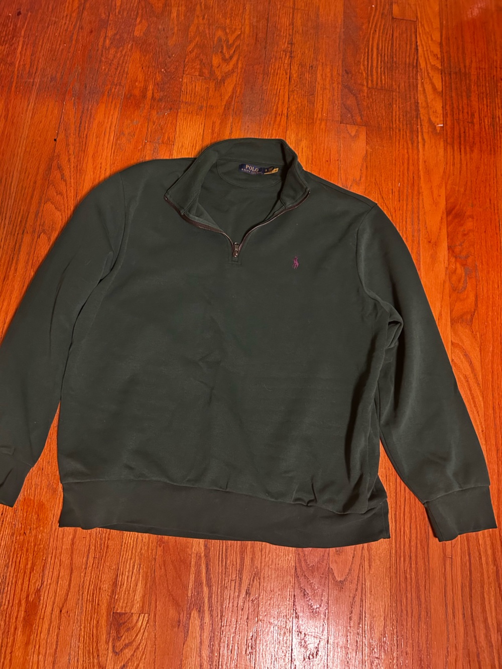 Ralph Lauren Men’s Dark Green Half-Zip Pullover Sweater